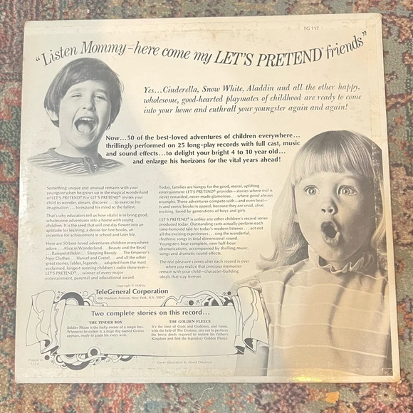 Vintage Let’s Pretend - The Tinder Box & The Golden Fleece Vinyl - Picture 4 of 4